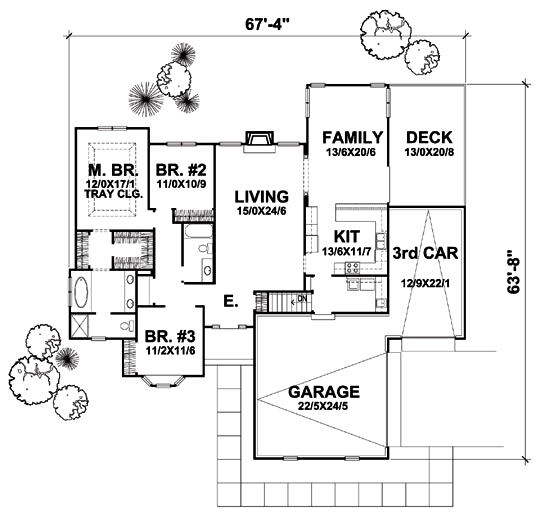 Main Floor Plan for House Plan #297103
