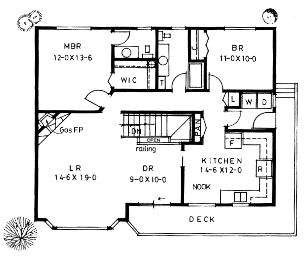 Main Floor Plan for House Plan #222161