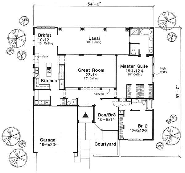 Main Floor Plan for House Plan #292029