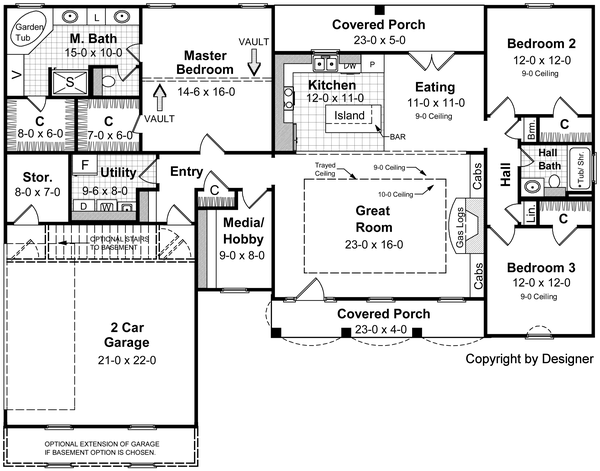 Main Floor Plan for House Plan #211571