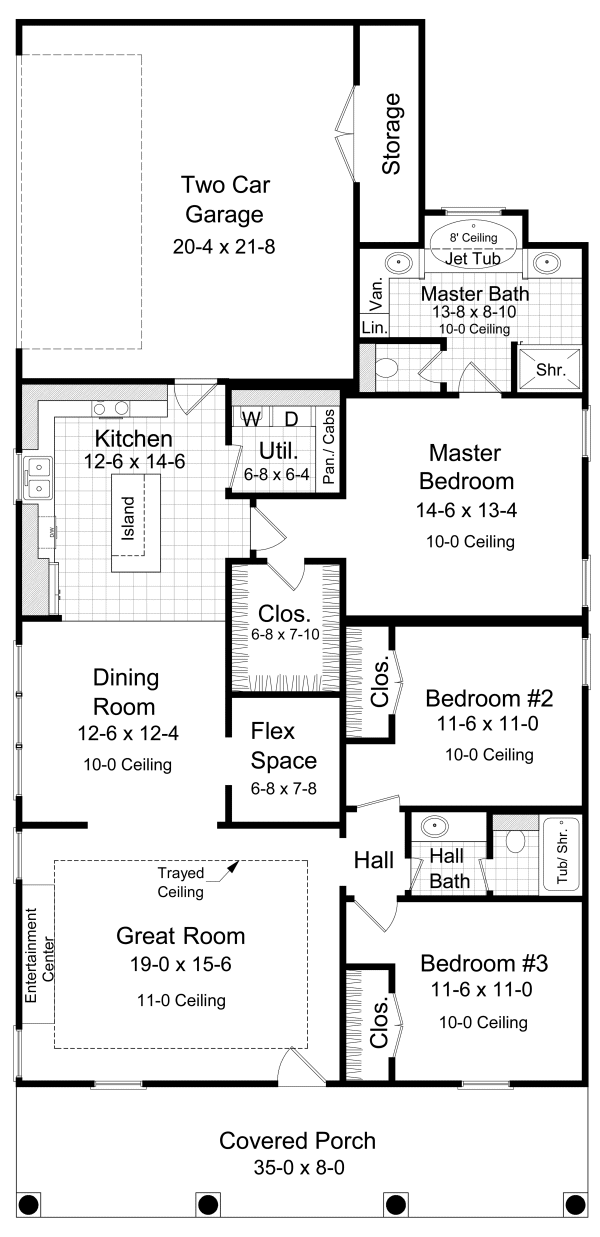 Main Floor Plan for House Plan #210561