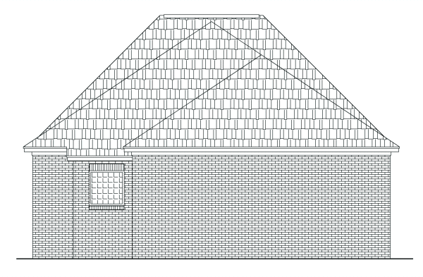 Rear Elevation for House Plan #210561