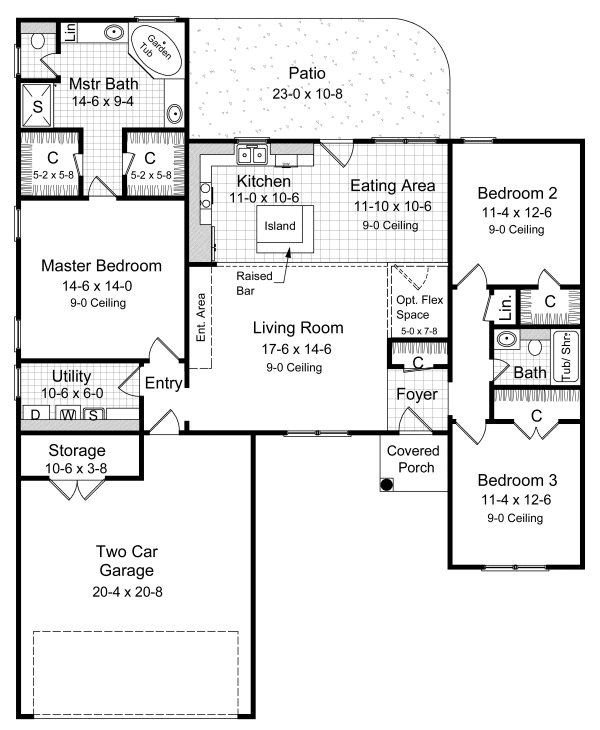Main Floor Plan for House Plan #216061
