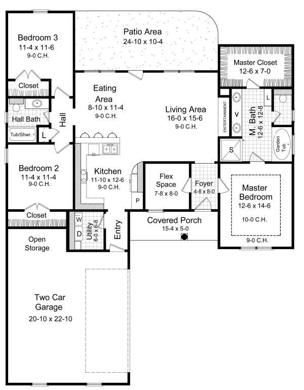 Main Floor Plan for House Plan #214061