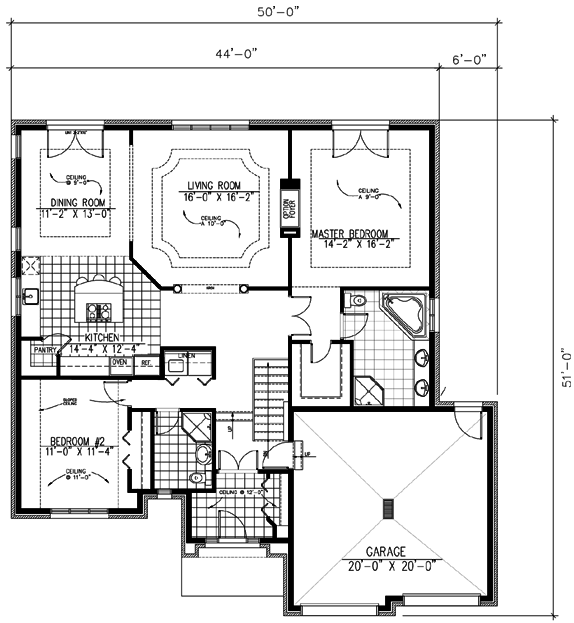 Main Floor Plan for House Plan #420306