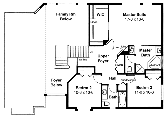 Second Floor Plan for House Plan #201563