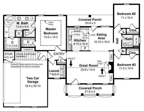 Main Floor Plan for House Plan #210051