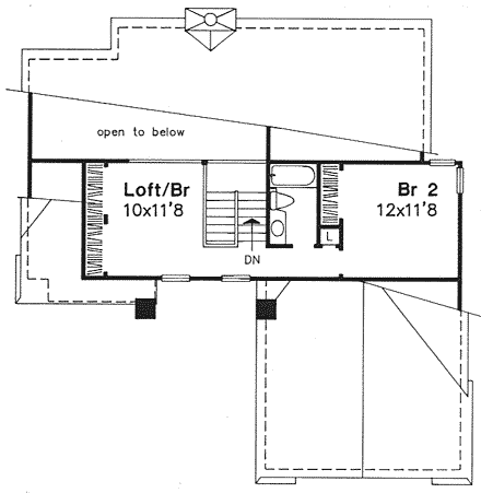 Second Floor Plan for House Plan #294129