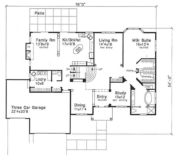 Main Floor Plan for House Plan #298129