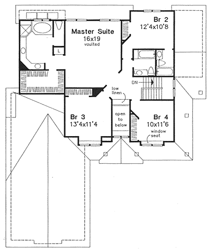 Second Floor Plan for House Plan #294329