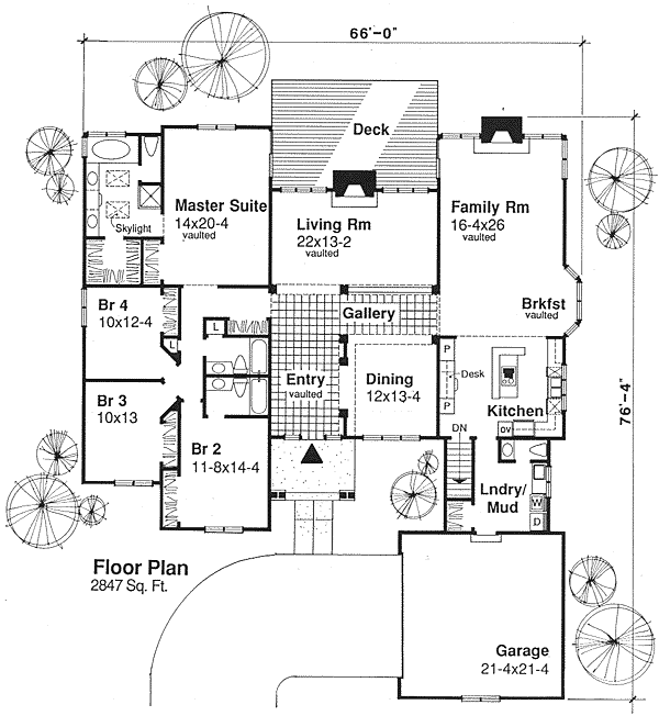 Main Floor Plan for House Plan #298329
