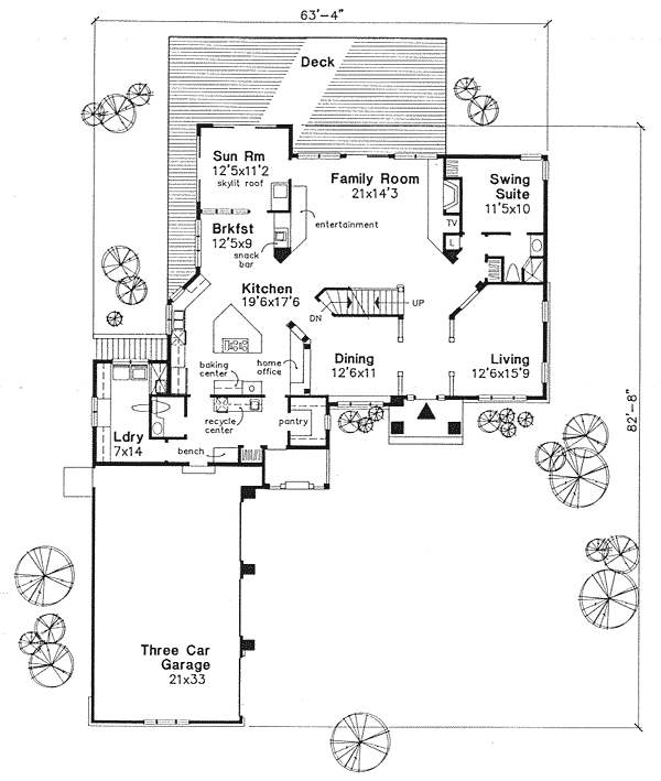 Main Floor Plan for House Plan #291039