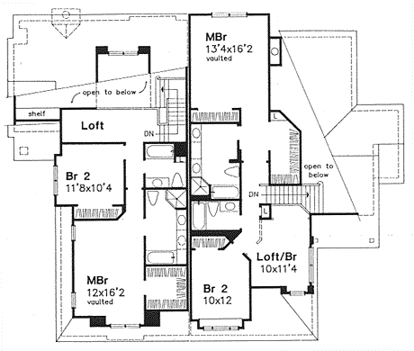 Second Floor Plan for House Plan #295039