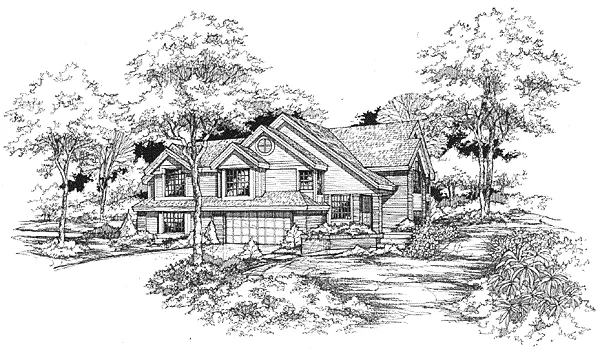 Full Rendering for House Plan #296039