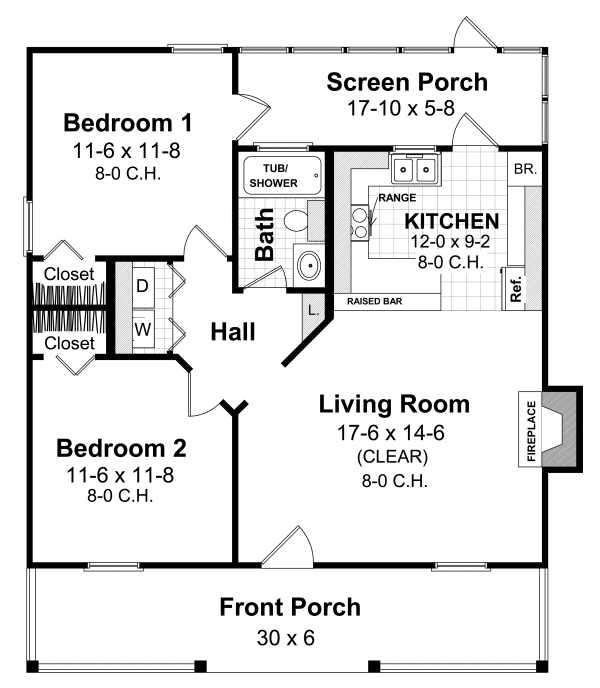 Main Floor Plan for House Plan #210080