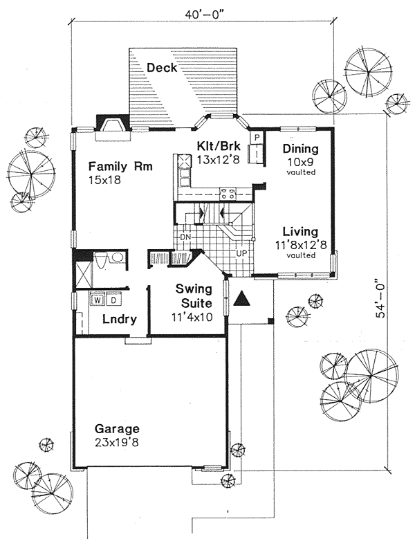 Main Floor Plan for House Plan #298039