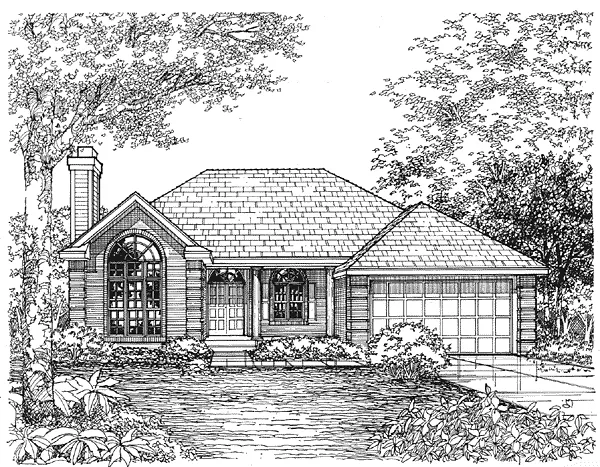 Full Rendering for House Plan #299039