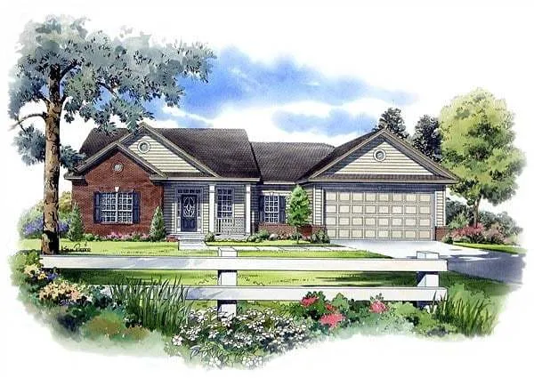 Full Rendering for House Plan #212051
