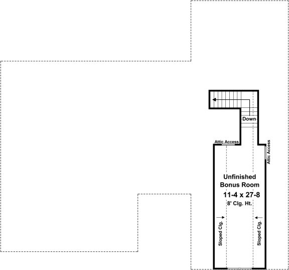 Attic Plan for House Plan #212281