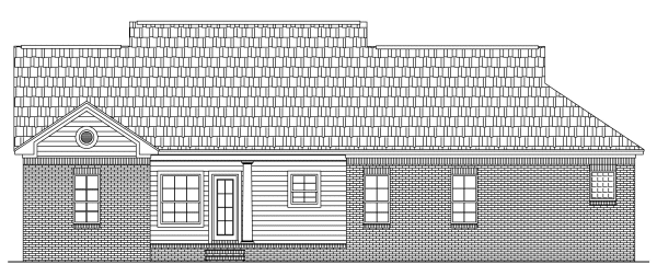 Rear Elevation for House Plan #219051