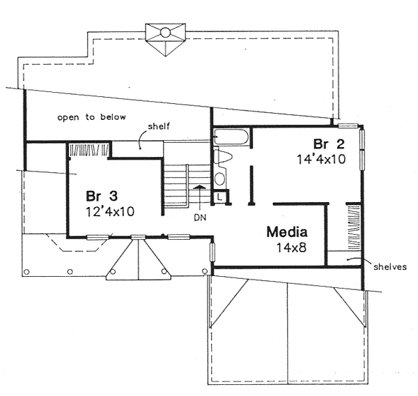 Second Floor Plan for House Plan #296139