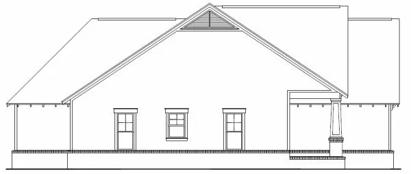 Left Elevation for House Plan #218012
