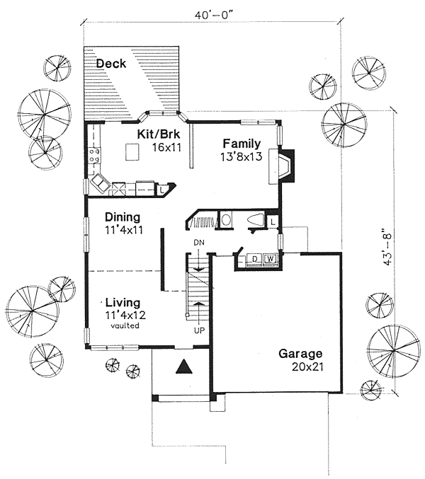 Main Floor Plan for House Plan #298139