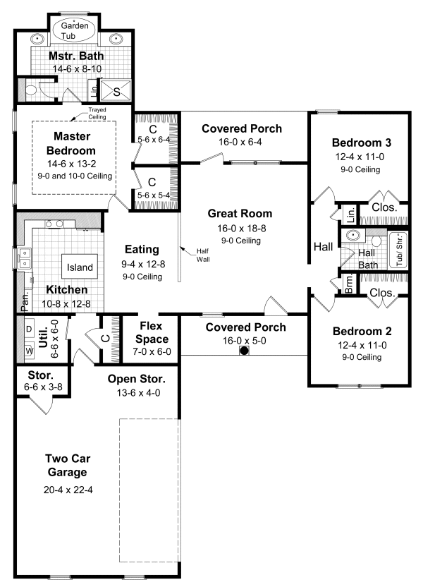 Main Floor Plan for House Plan #211061