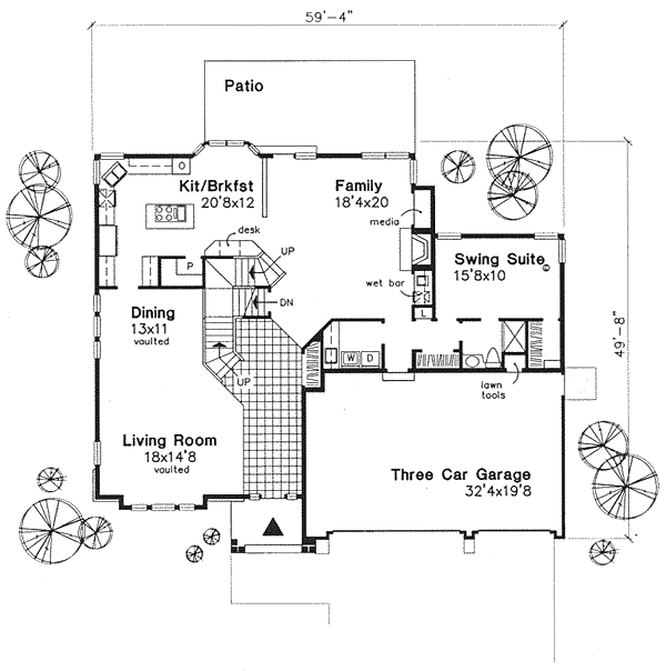 Main Floor Plan for House Plan #290239