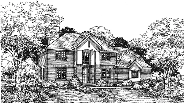 Full Rendering for House Plan #292239