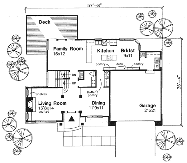 Main Floor Plan for House Plan #296239