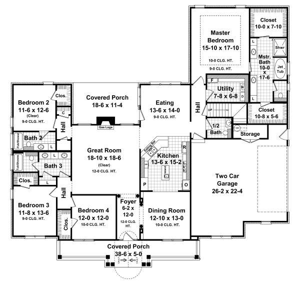 Main Floor Plan for House Plan #212572