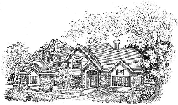 Full Rendering for House Plan #294049