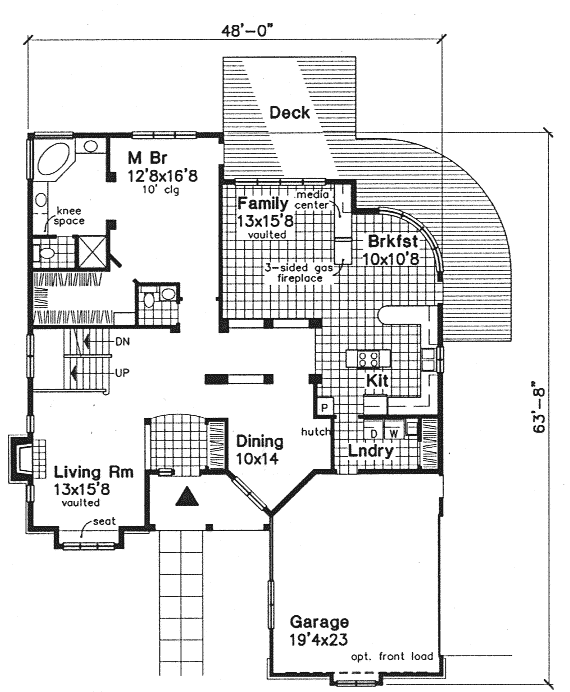 Main Floor Plan for House Plan #299049