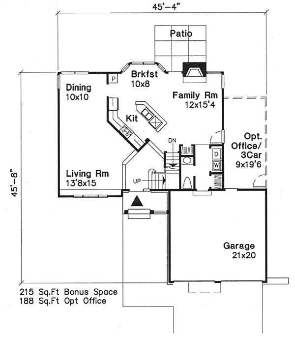 Main Floor Plan for House Plan #290249