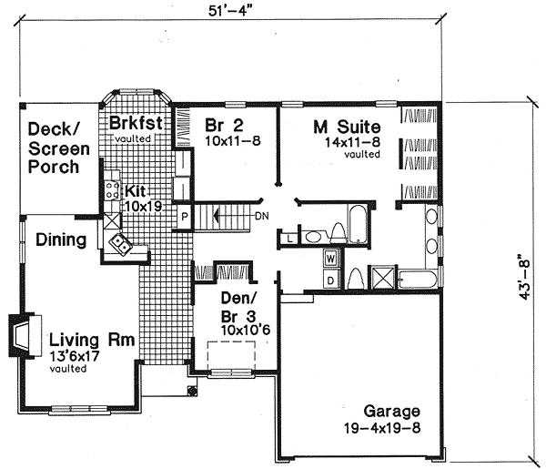 Main Floor Plan for House Plan #294249