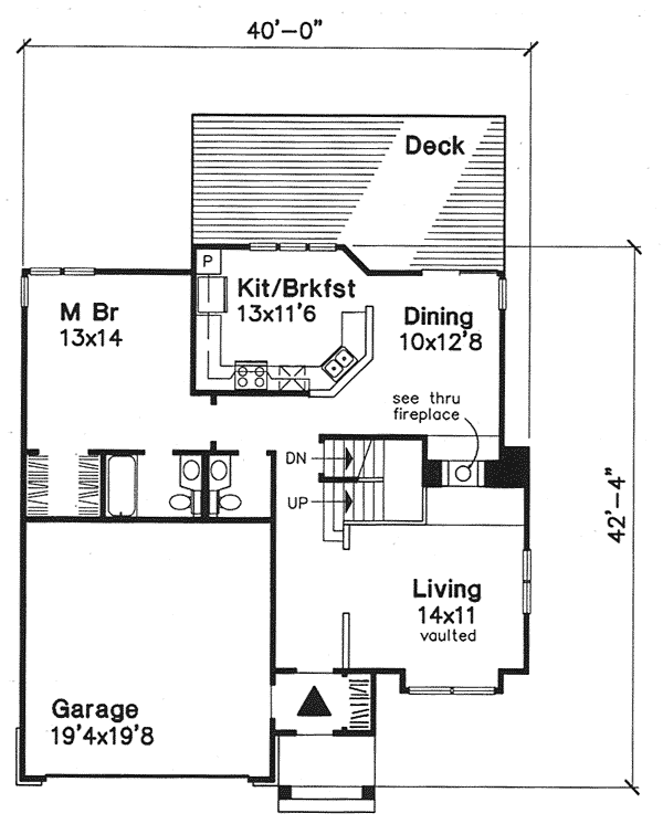 Main Floor Plan for House Plan #296249