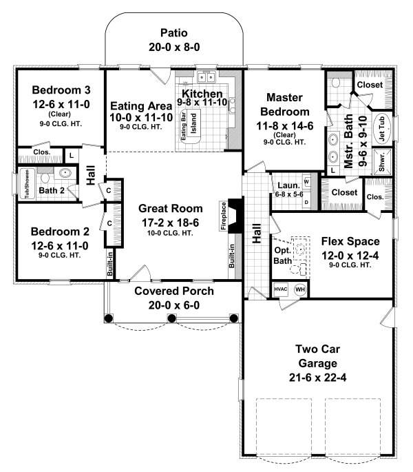 Main Floor Plan for House Plan #219471