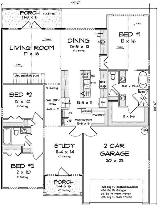 Main Floor Plan for House Plan #249271
