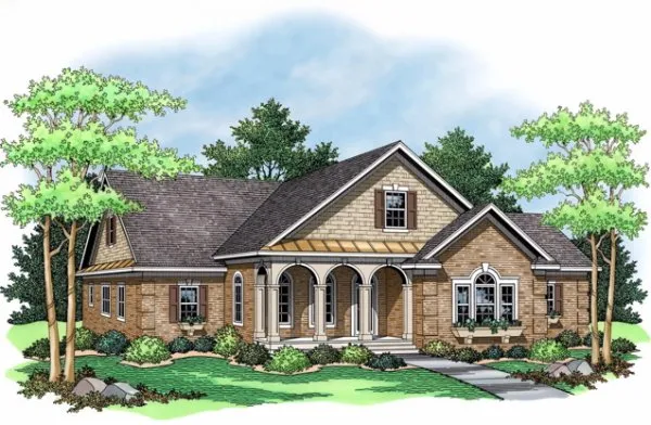 Full Rendering for House Plan #280171