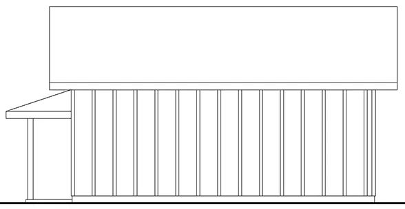 Left Elevation for House Plan #340690