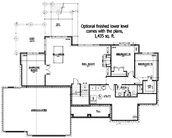 Basement Plan for House Plan #284191