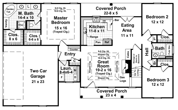 Main Floor Plan for House Plan #210081