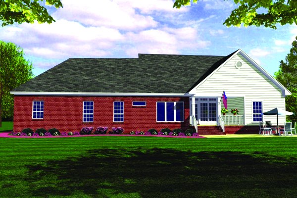 Rear Elevation for House Plan #215081