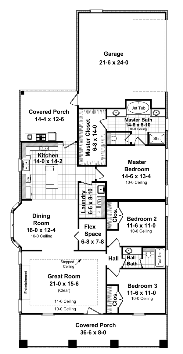 Main Floor Plan for House Plan #217081
