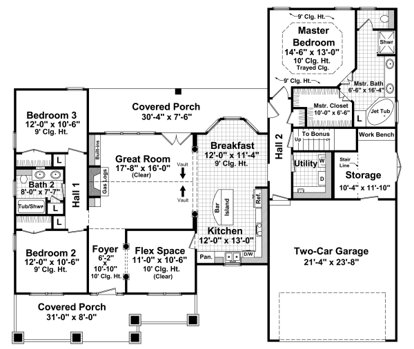 Main Floor Plan for House Plan #219081
