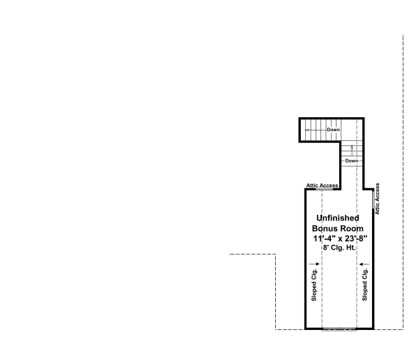 Second Floor Plan for House Plan #219081