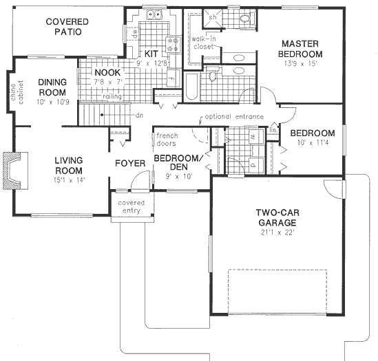 Main Floor Plan for House Plan #137598