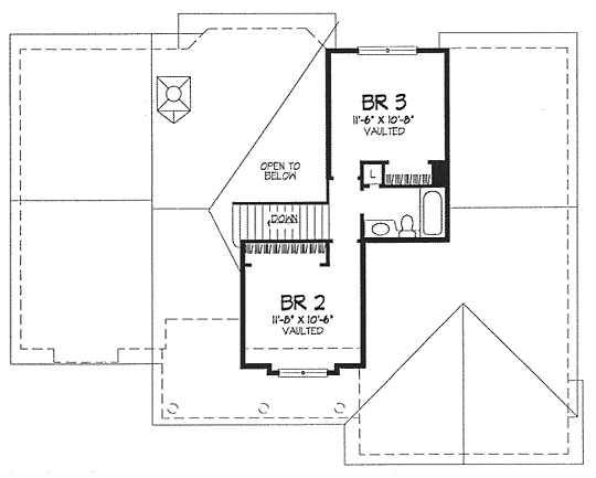 Second Floor Plan for House Plan #295159