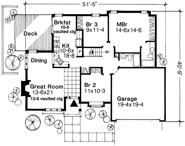 Main Floor Plan for House Plan #298090